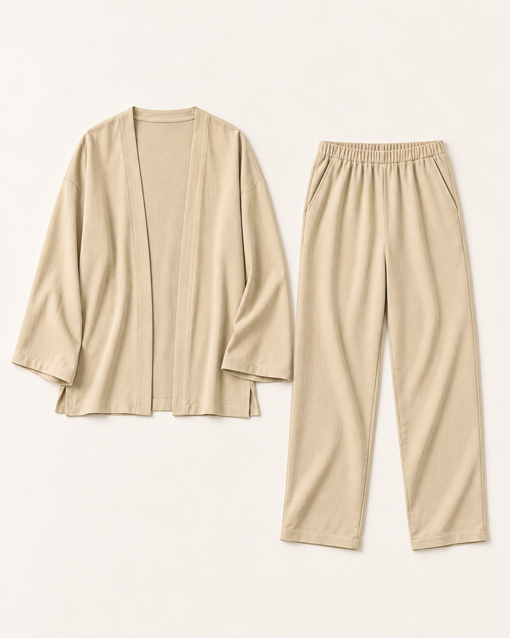 Open-Layer Trouser Set